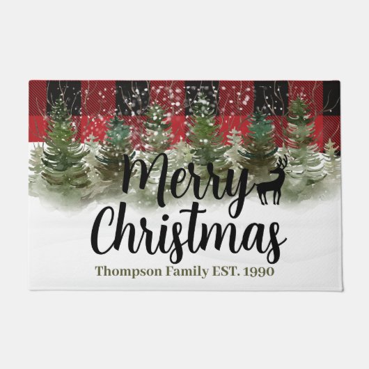 Weihnachts-Weihnachtsbaum Fußmatte (Vorderseite)
