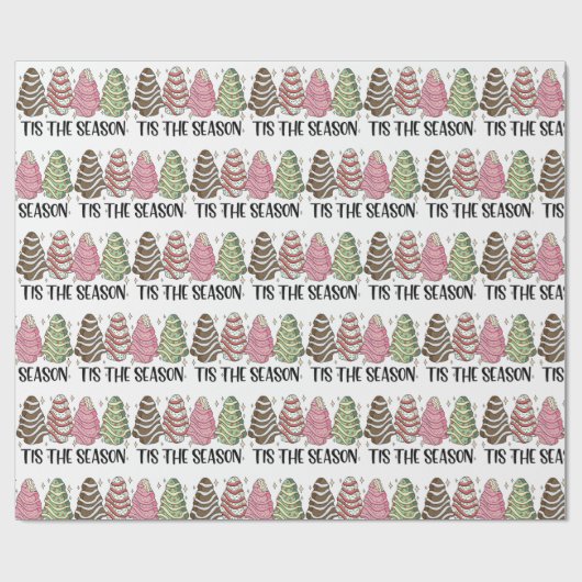 Weihnachts-Weihnachtsbaum Geschenkpapier (Flach)