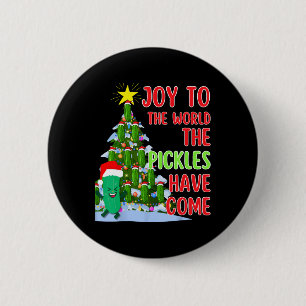 Weihnachts-Weihnachtsbaum Lichter Spaß Pickle Gesc Button