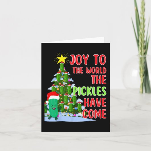 Weihnachts-Weihnachtsbaum Lichter Spaß Pickle Gesc Karte (Vorderseite)