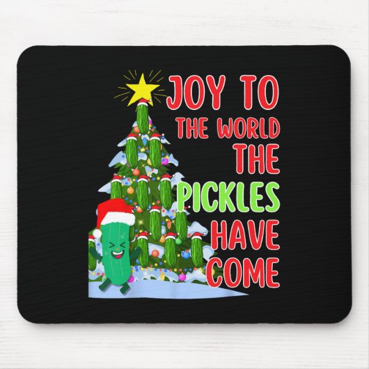 Weihnachts-Weihnachtsbaum Lichter Spaß Pickle Gesc Mousepad (Vorne)