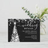 Weihnachts-Weihnachtsbaum-Silber-Hochzeitskarte Begleitkarte (Stehend Vorderseite)