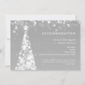 Weihnachts-Weihnachtsbaum-Silber-Hochzeitskarte Einladung (Rückseite)