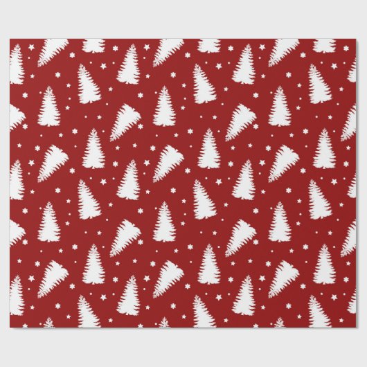 Weihnachts-Weihnachtsbaum Snowflake Muster Geschenkpapier (Flach)