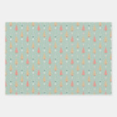 Weihnachts-Weihnachtsbaum-Stars-Wrapping Paper-Set Geschenkpapier Set (Vorderseite 3)
