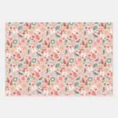 Weihnachts-Weihnachtsbaum-Stars-Wrapping Paper-Set Geschenkpapier Set (Vorderseite)