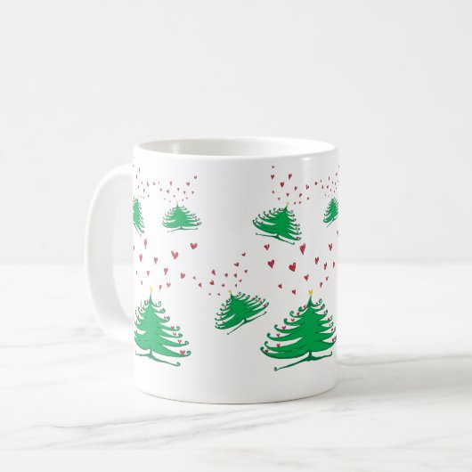 Weihnachts-Weihnachtsbaum Tasse (Vorderseite Links)
