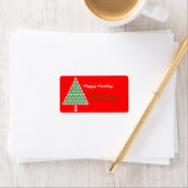 Weihnachts-Weihnachtsbaum Weihnachtsrückgabe Adressaufkleber (Insitu)