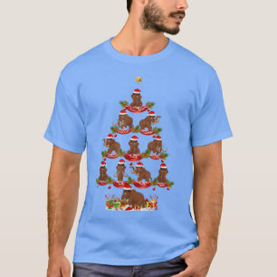 Weihnachts-Weihnachtsbaum Xmas Lighting Santa Wool T-Shirt