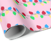 Weihnachts-Weihnachtsbäume auf Rosa Geschenkpapier (Rolleneckpunkt)