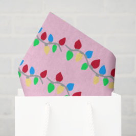 Weihnachts-Weihnachtsbäume auf Rosa Seidenpapier