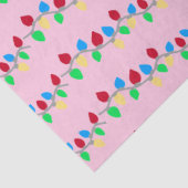 Weihnachts-Weihnachtsbäume auf Rosa Seidenpapier (Detail)