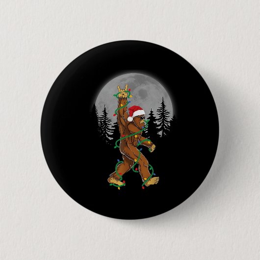 Weihnachts-Weihnachtsbäume Lichter Weihnachten Wei Button (Vorderseite)