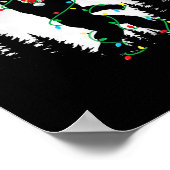 Weihnachts-Weihnachtsbäume Lichter Weihnachten Wei Poster (Ecke)