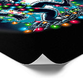 Weihnachts-Weihnachtsbäume Lichter Weihnachten Wei Poster (Ecke)