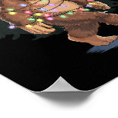 Weihnachts-Weihnachtsbäume Lichter Weihnachten Wei Poster (Ecke)