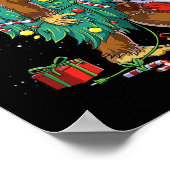 Weihnachts-Weihnachtsbäume Lichter Weihnachten Wei Poster (Ecke)