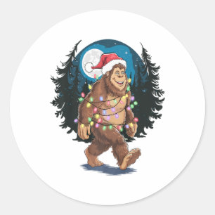 Weihnachts-Weihnachtsbäume Lichter Weihnachten Wei Runder Aufkleber