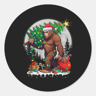 Weihnachts-Weihnachtsbäume Lichter Weihnachten Wei Runder Aufkleber