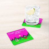 Weihnachts-Weihnachtsbäume mit Maske Rechteckiger Pappuntersetzer (Vor Ort)