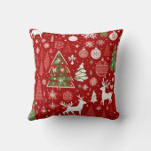 Weihnachts Weihnachtsbäume Schneeflocke Kissen (Rückseite)