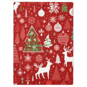 Weihnachts Weihnachtsbäume Schneeflocke Klemmbrett (Rückseite)