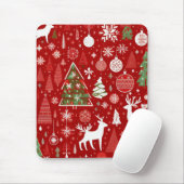 Weihnachts Weihnachtsbäume Schneeflocke Mousepad (Mit Mouse)