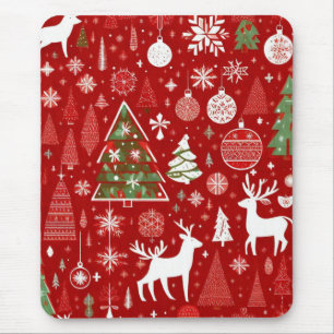 Weihnachts Weihnachtsbäume Schneeflocke Mousepad