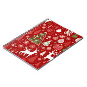 Weihnachts Weihnachtsbäume Schneeflocke Notizblock (Linke Seite)