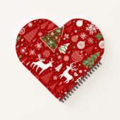 Weihnachts Weihnachtsbäume Schneeflocke Notizblock (Rückseite)