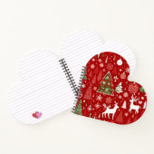 Weihnachts Weihnachtsbäume Schneeflocke Notizblock (Innenseite)