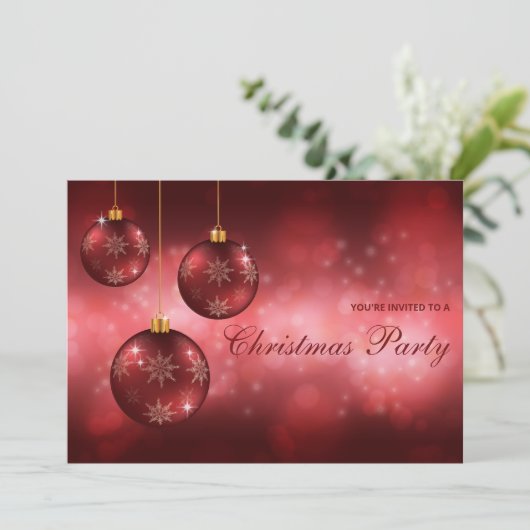 Weihnachts-Weihnachtsbäume Weihnachts-Party Einladung (Stehend Vorderseite)