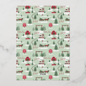 Weihnachts-Weihnachtsbaumfarm Truck Foto Folien Feiertagskarte (Rückseite)