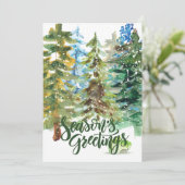 Weihnachts-Weihnachtsbaumkarte der Jahreszeit (Stehend Vorderseite)