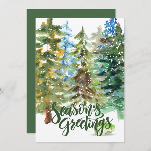 Weihnachts-Weihnachtsbaumkarte der Jahreszeit (Vorne/Hinten)