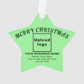 Weihnachts-Weihnachtsbeleuchtung Green Star Acryl Ornament (Rückseite)