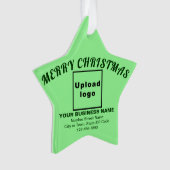 Weihnachts-Weihnachtsbeleuchtung Green Star Acryl Ornament (Vorderseite)