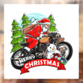 Weihnachts-Weihnachtsbiker-Fenster Fensteraufkleber (Blatt 2)