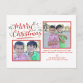 Weihnachts-Weihnachtsblatt Postkarte (Vorderseite)