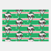 Weihnachts-Weihnachtsboxer-Hund-Schneeflocke Geschenkpapier Set (Vorderseite 3)