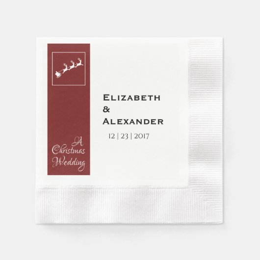 Weihnachts-Weihnachtscocktail Napkins Serviette (Vorderseite)