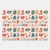 Weihnachts-Weihnachtsdekorationspapier Geschenkpapier Set (Vorderseite 2)