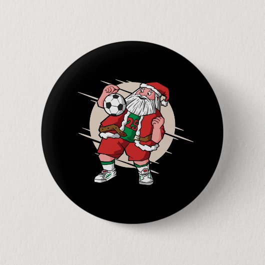 Weihnachts-Weihnachtsdesign für den Weihnachtsmann Button (Vorderseite)