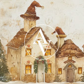 Weihnachts-Weihnachtsdorf Malerei Whimsical Xmas Poster