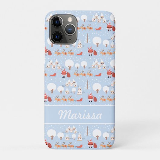 Weihnachts-Weihnachtsdorf und Fun Rentier Case-Mate iPhone Hülle (Rückseite)