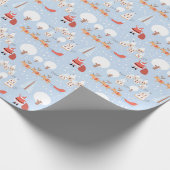 Weihnachts-Weihnachtsdorf und Fun Rentier Geschenkpapier (Ecke)