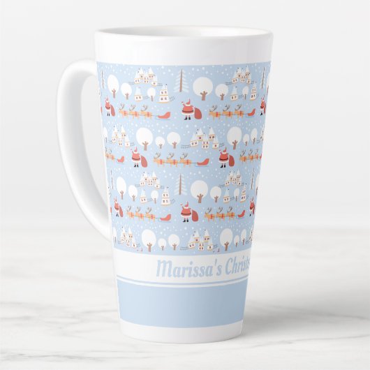Weihnachts-Weihnachtsdorf und Fun Rentier Milchtasse (Linke Ecke)