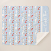 Weihnachts-Weihnachtsdorf und Fun Rentier Sherpadecke (Vorderseite (Horizontal))