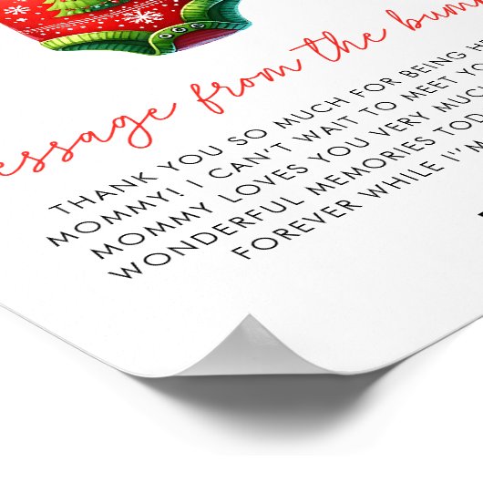 Weihnachts-Weihnachtsduschbotschaft aus der Krise Poster (Ecke)