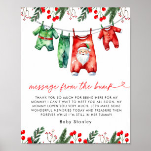 Weihnachts-Weihnachtsduschbotschaft aus der Krise Poster